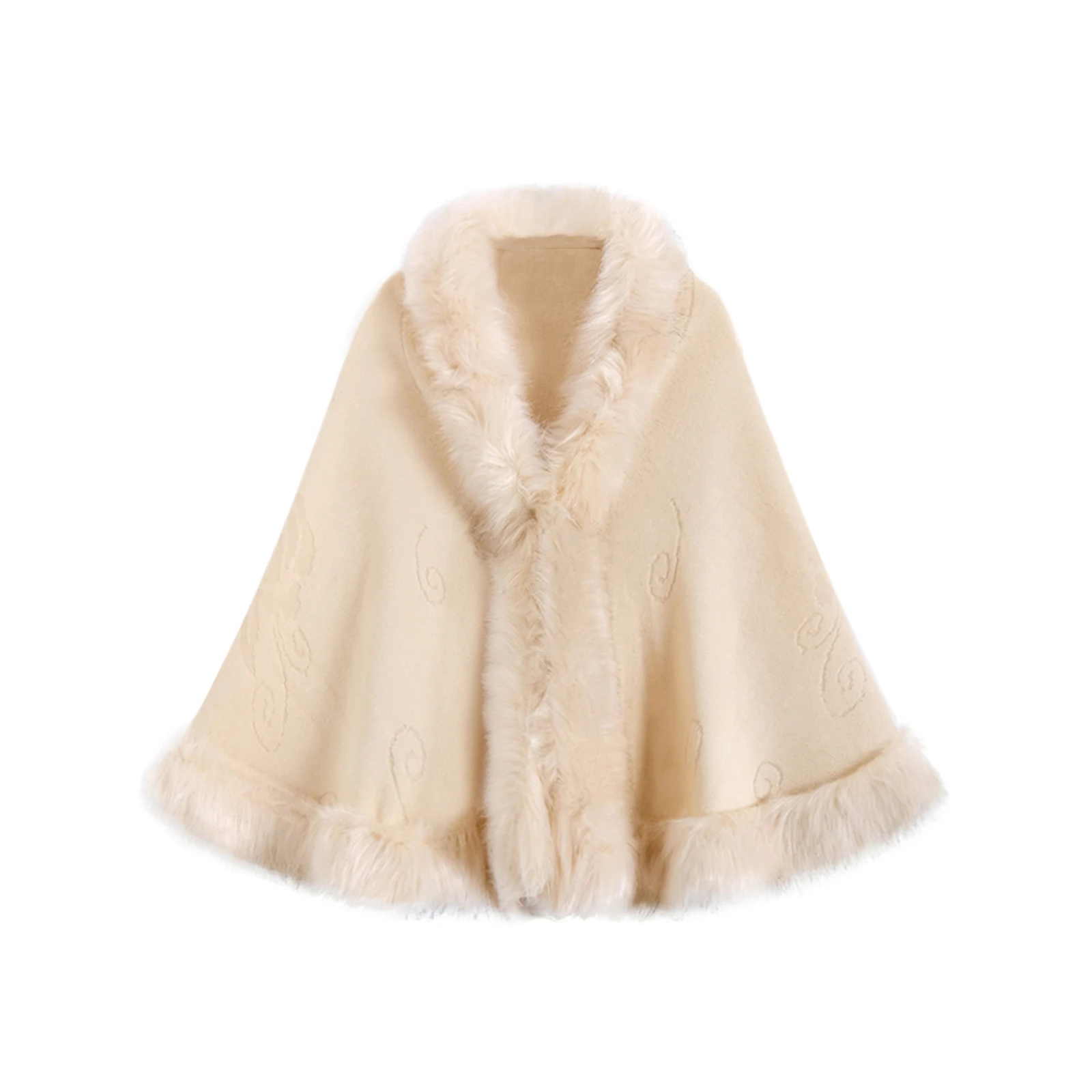 

Fashion Women'S Cloak Winter Knitted Rabbit Fur Scarves Tassels Lady Pashmina Wraps Autumn Winter Women Fur Cape Shawls Scarfs