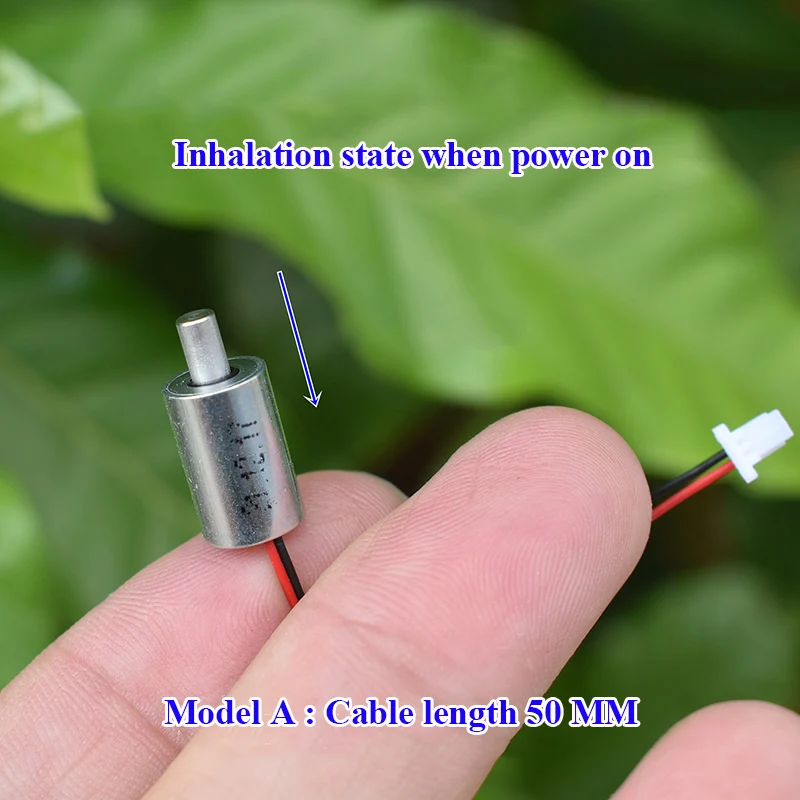 DC 3V 3.7V 5V Mini 8MM Zylindrischer Saugtyp Push-Pull Linearer Solenoid-Elektromagnet Zylinder DIY Fingerabdruckschloss – Detail 1