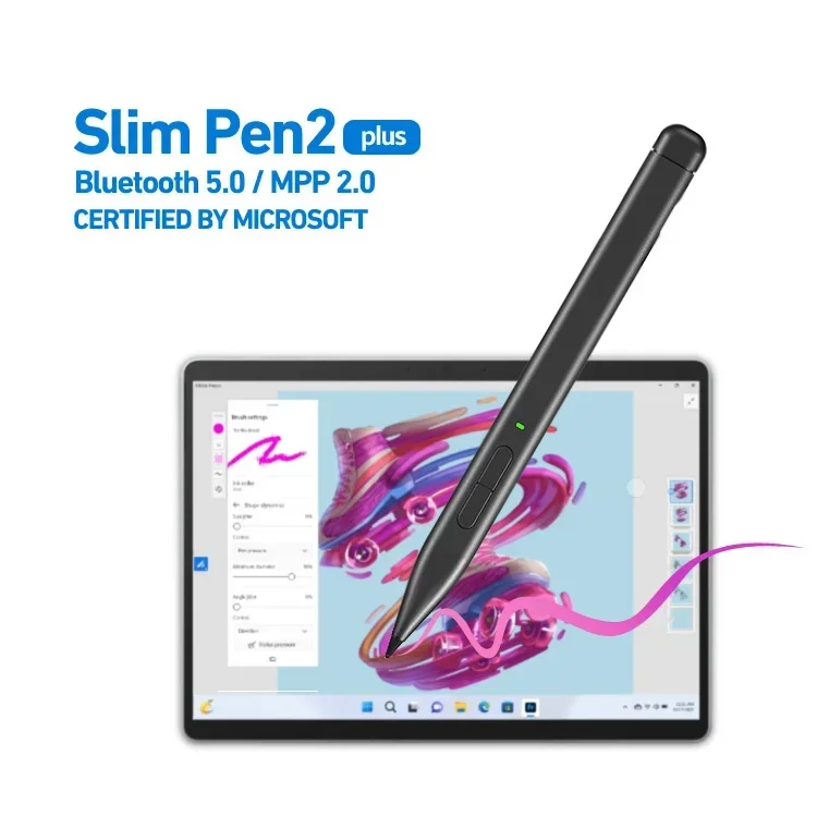 MMP 2.0 4096 Pressure Sensitive Palm Rejection Surface Pro Slim Pen with Eraser for Microsoft Surface Pro 3/4/5/6/7/8 ASUS DELL