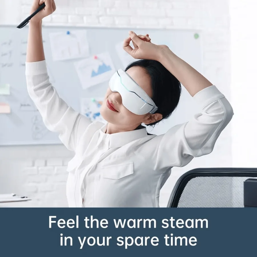 Intelligent koelwater spuiten Eye Spa Therapy Tool Oogontspanning Elektrische opwarming Stomende compressie Oogmassageapparaat