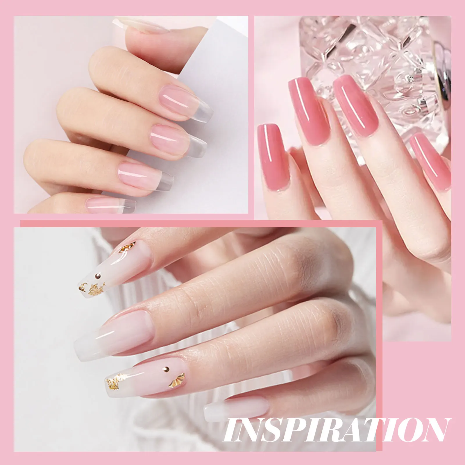 مجموعة أدوات أظافر جل بولي من سافيلاند مع مجموعة أدوات تشغيل مصباح الأشعة فوق البنفسجية علاج سريع بدون رفع جل أرجواني وردي مع أطراف أظافر للمبتدئين في صالونات التجميل المنزلية