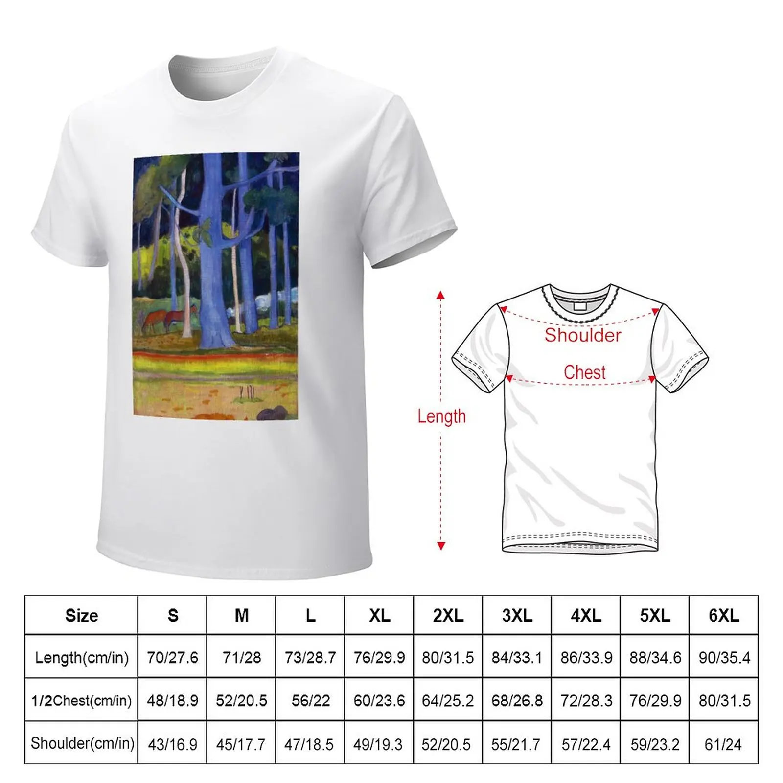 Paul Gauguin - Landscape with Blue Trunks T-Shirt boys animal print Blouse cute tops Men's t-shirt