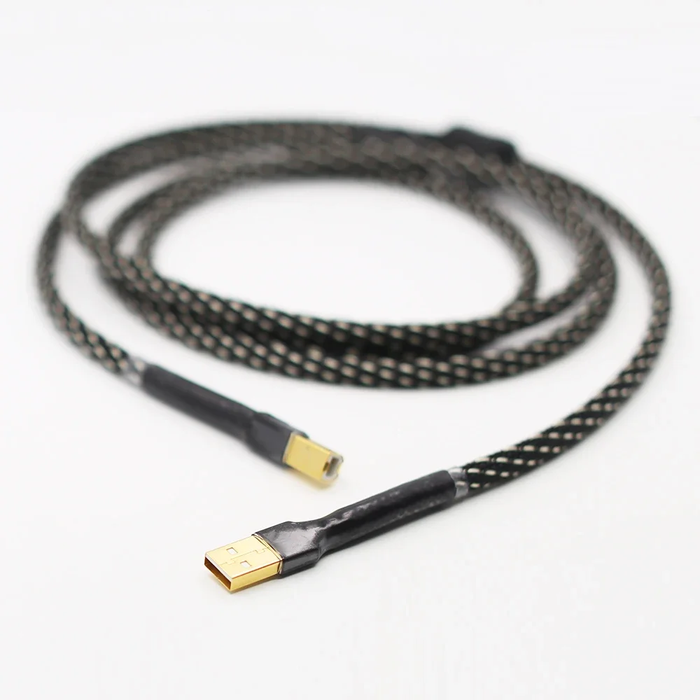 ハイファイ USB ケーブル高品質タイプ A からタイプ B ハイファイデータケーブル DAC デコーダサウンドカードオーディオケーブル DAC データライン