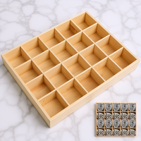 20 Grid Wooden Drawer Organizer Box for Underwear Socks Bras Leggings Storage Container Closet Organizer Home Organization