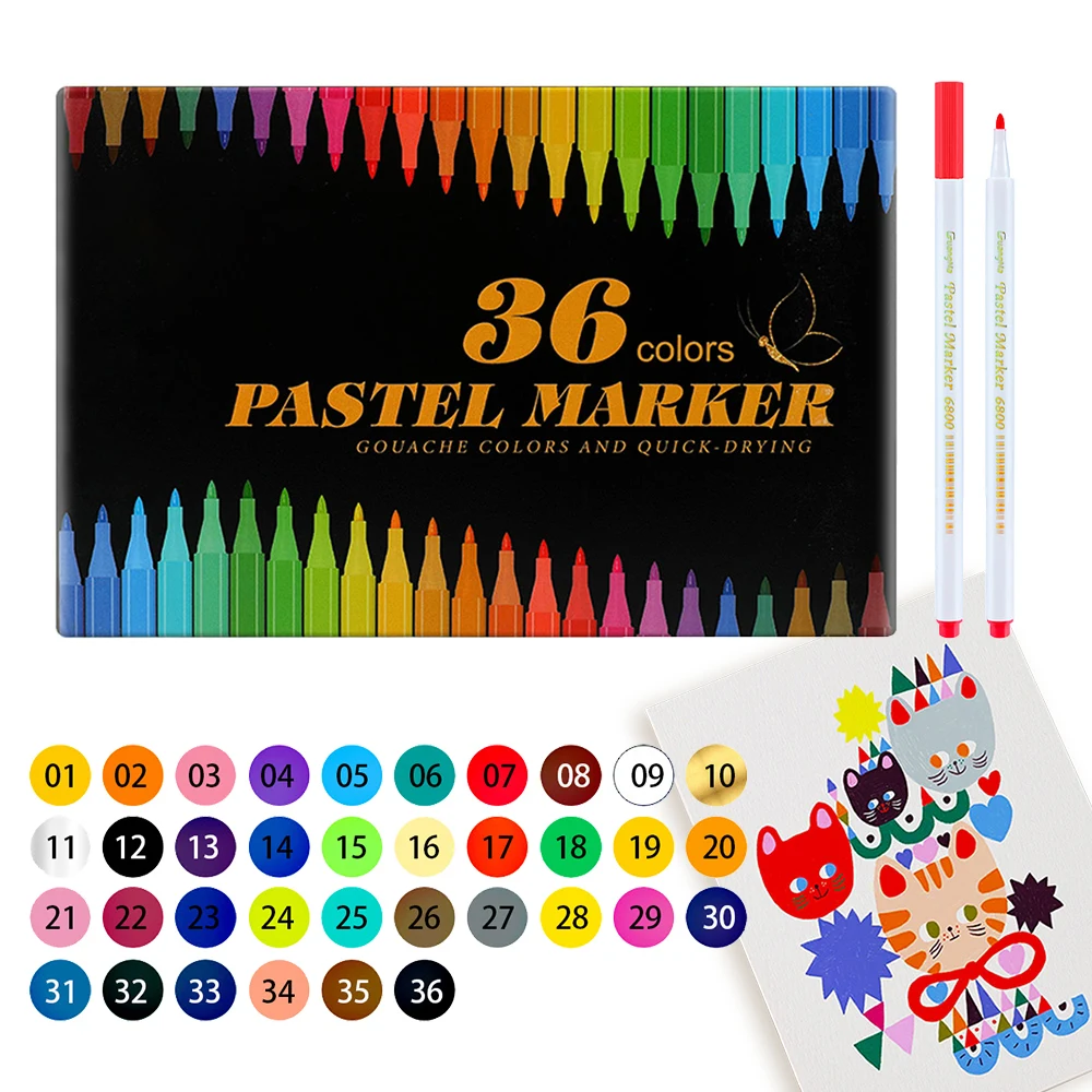 Colour Marking Pen Medium Point Colors Art Drawing Dual Tip Alcohol Permanent Acrylic Marker Pen