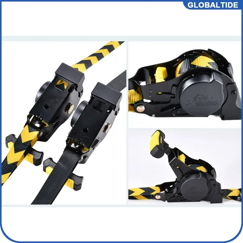 3.3m Auto Retractable Ratchet Tie Down Straps 680kg Breaking Load for Motorcycle Luggage Cargo Secure Fixing Drill Stand Ryobi