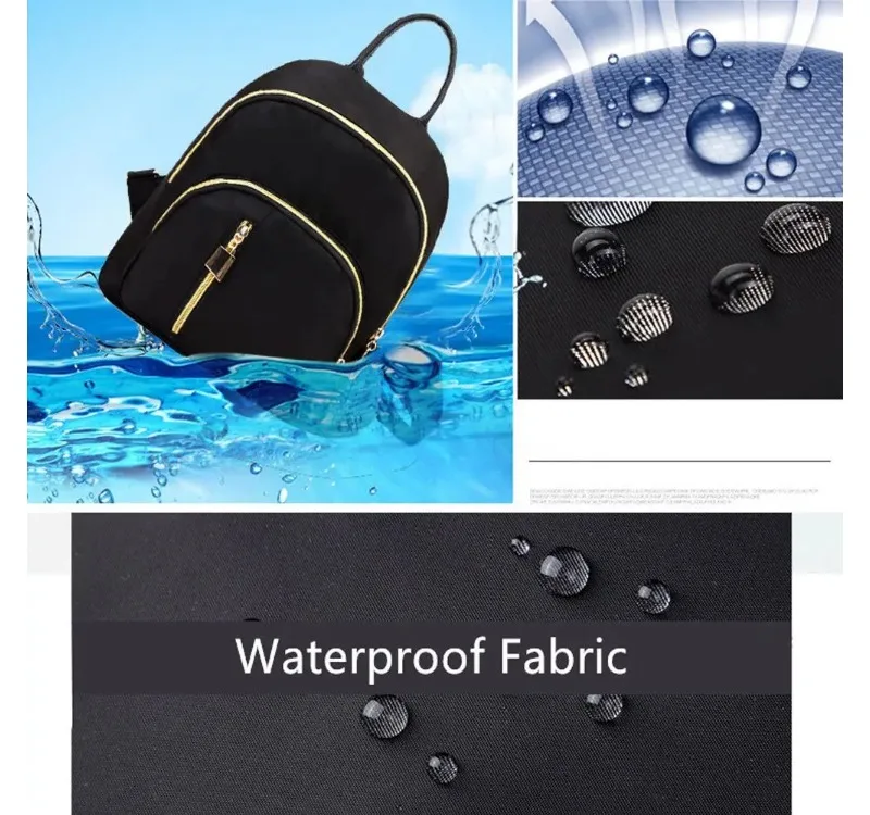 المرأة متعددة الوظائف فتاة الموضة أكسفورد Daypack السفر لطيف حقيبة ظهر صغيرة الرجال حقيبة كتف محفظة سوداء Hot