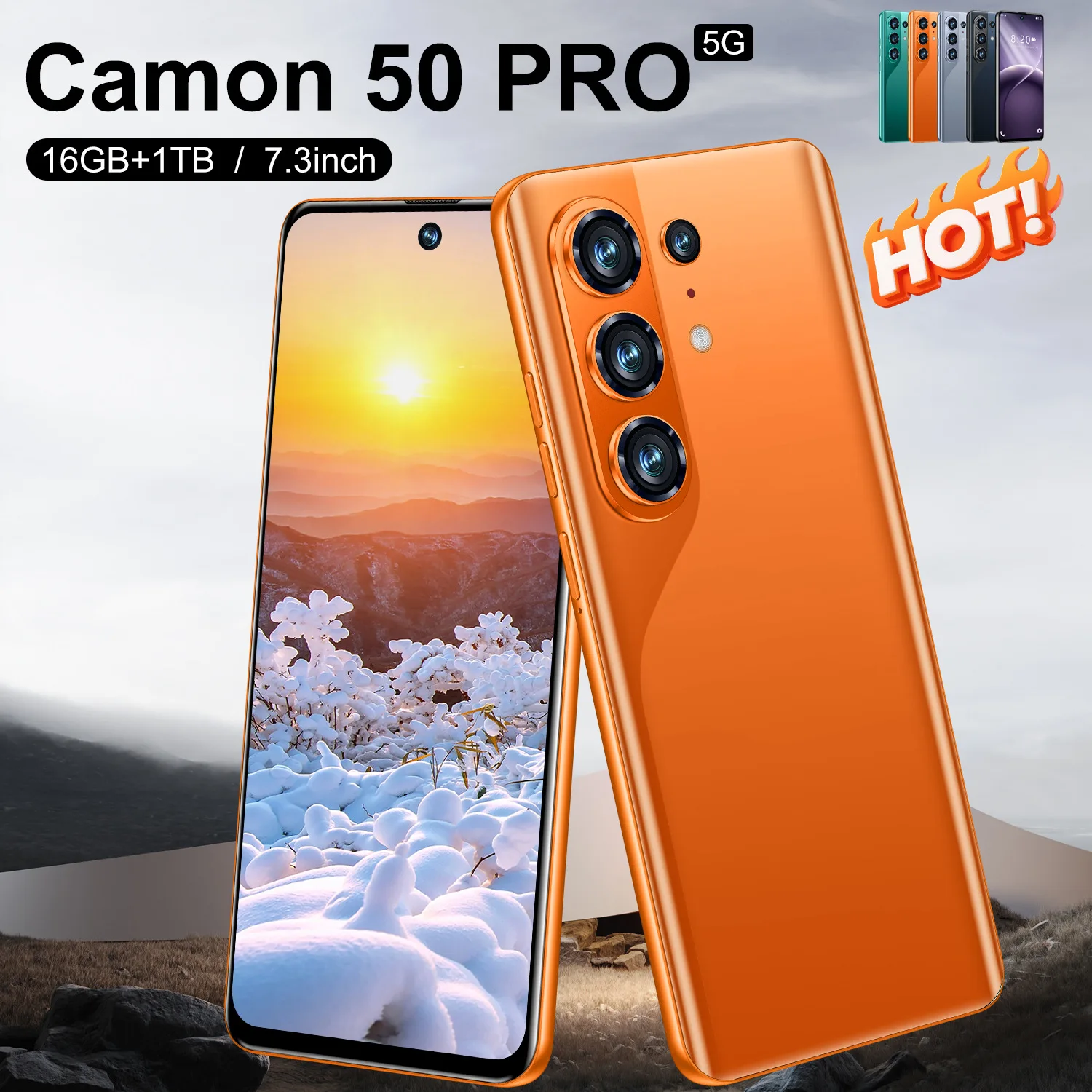 Hot-Selling Camon 50 Pro 12GB+1TB Android 15 Large HD Dual DecaCore 5G Smartphone