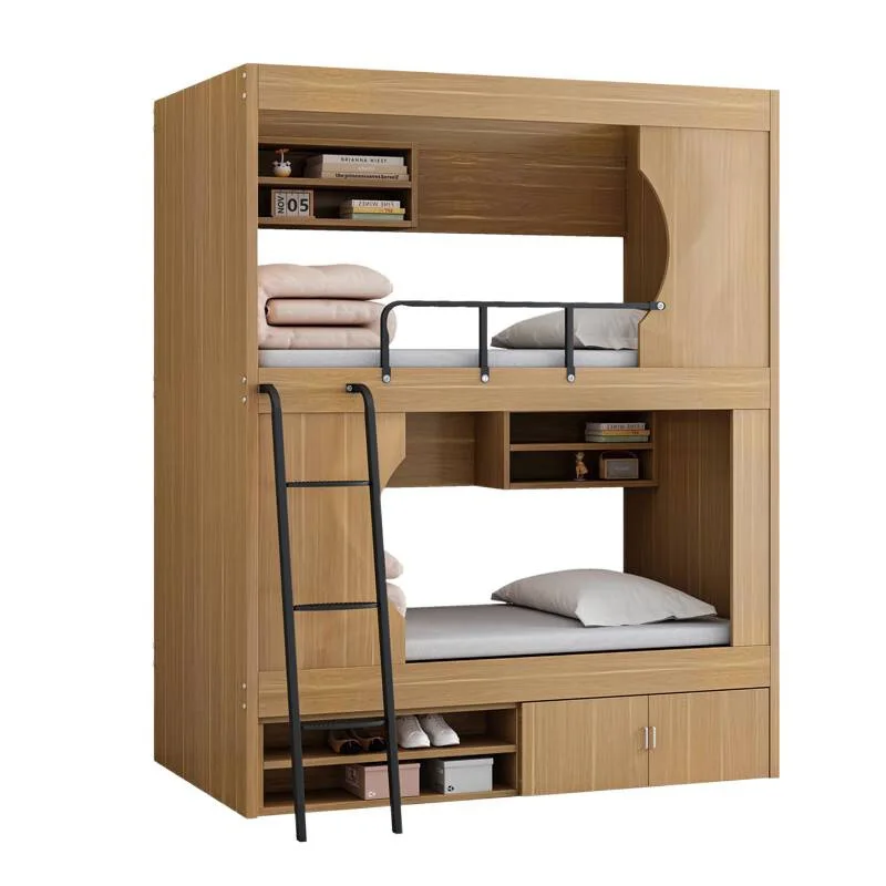 

Youth Hostel Hotel Space Capsule Upper and Lower Beds Steel Wood Bunk Beds