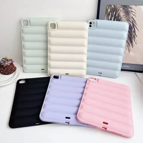 iPad Air 13 Air 11 2025 M3 Air7 11세대 A16 Pro 11 5th Mini 6 Air 11 6 5 4 10th 10.9 10.2 9.7 다운 재킷 퍼퍼용 소프트 케이스