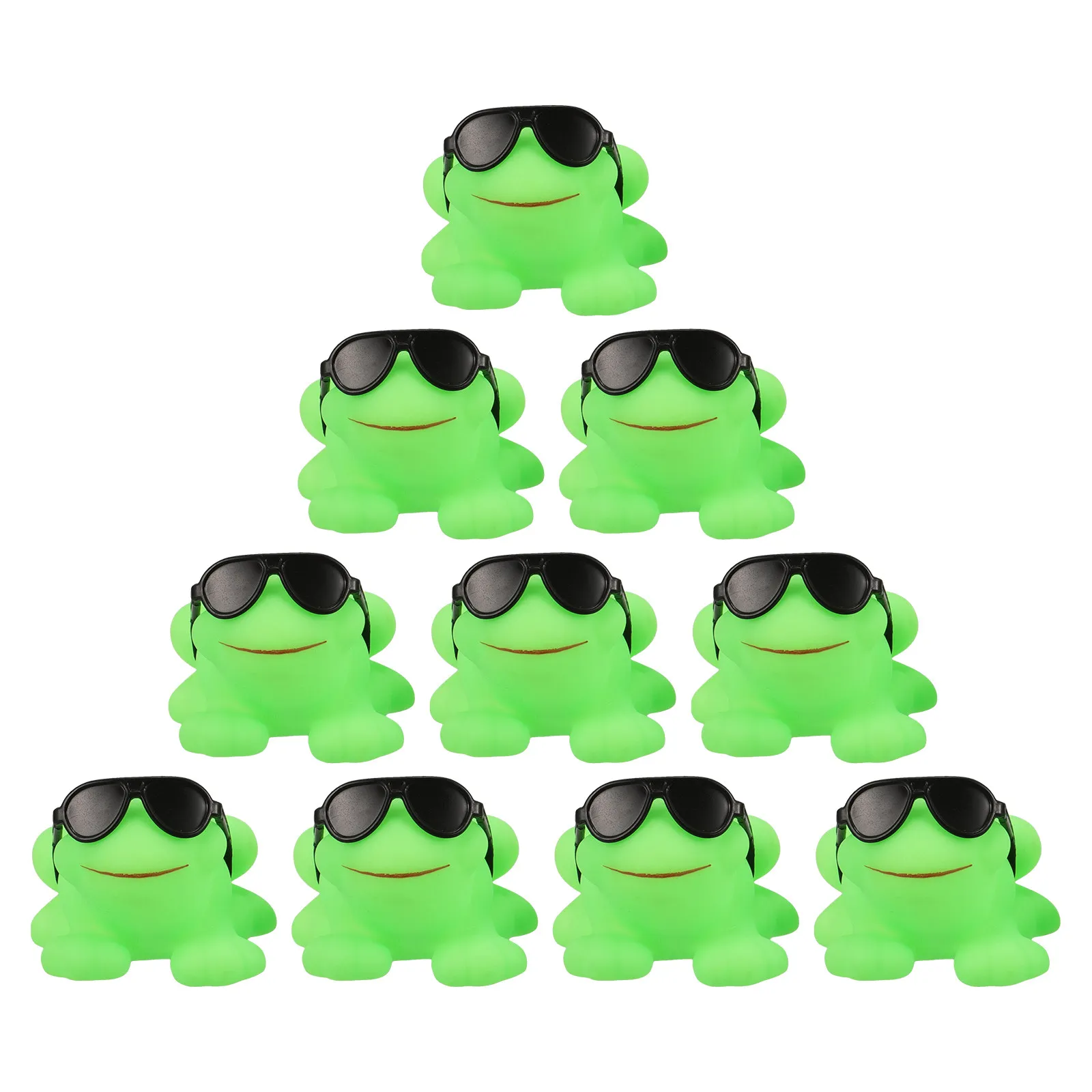 

16Pcs Creative Frog Floating Bathtub Playthings Cartoon Plastic Animals Bath Accessories Interactive Stress Relief for Baby