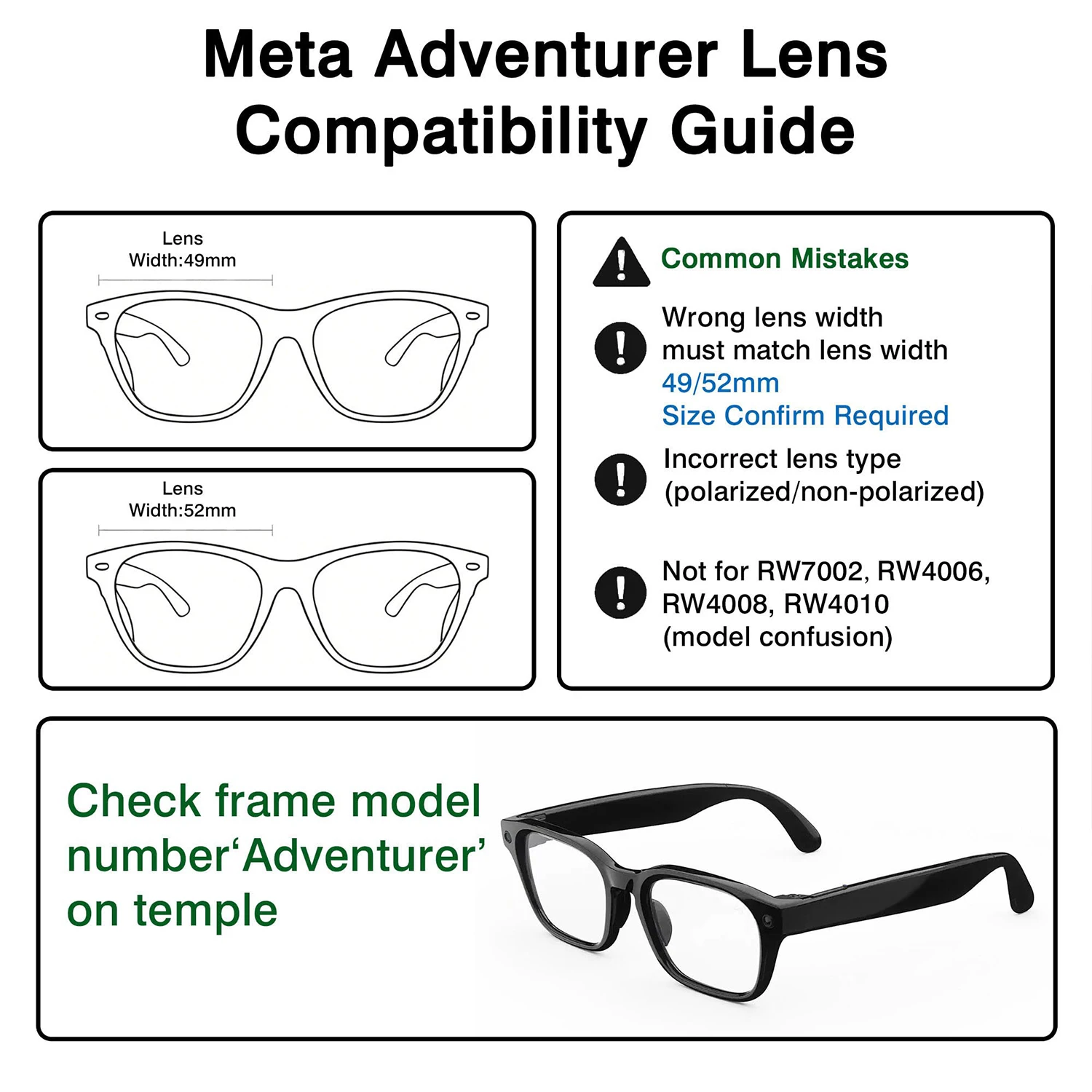 Ersatzgläser für Meta Adventurer 49/52mm / Fury 51mm, maßgeschneiderte Gläser für Kurzsichtigkeit/Weitsichtigkeit/Astigmatismus/Anti-Blaulicht/Photochrome Gläser – Detail 1