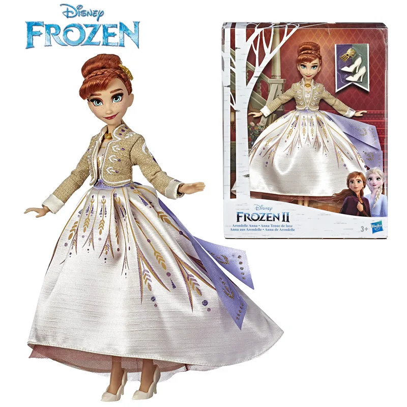 Hot Disney Frozen 2 Elsa Luxury Fashion Princess Anna Sound and Light Singing Doll Movable Toy Princess Girl Gift Doll