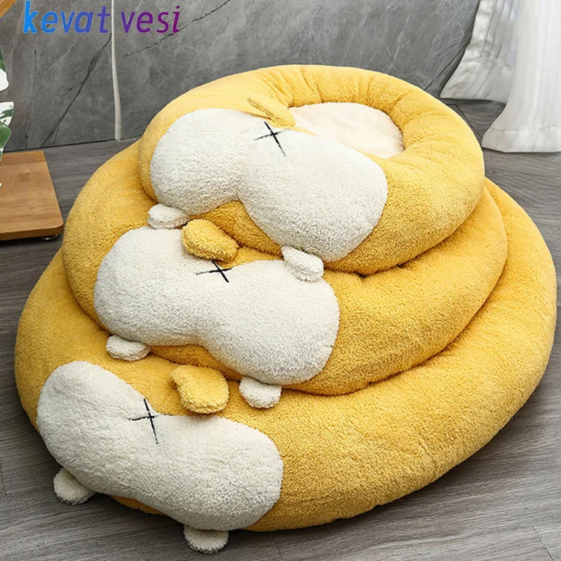 

Winter Warm Cat Bed Soft Thicken Pet Sleeping Mat for Small Medium Cats Cute Shape Kitten Nest Non-slip Dog Kennel Pet Supplies