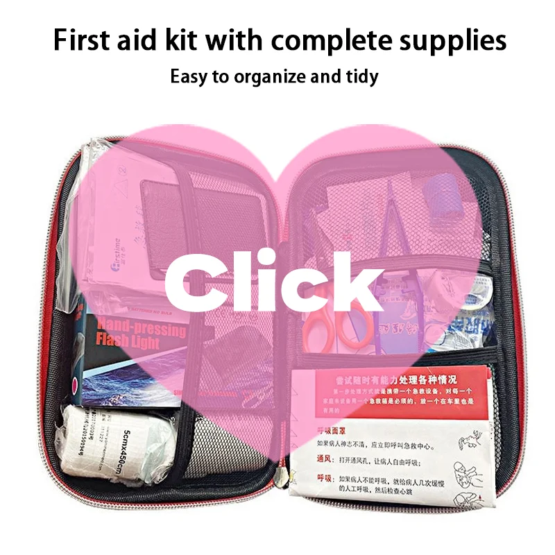 

First Aid Kit Set Outdoor Car Portable Travel Emergency Kit Home Rescue Supplies Portable Bag