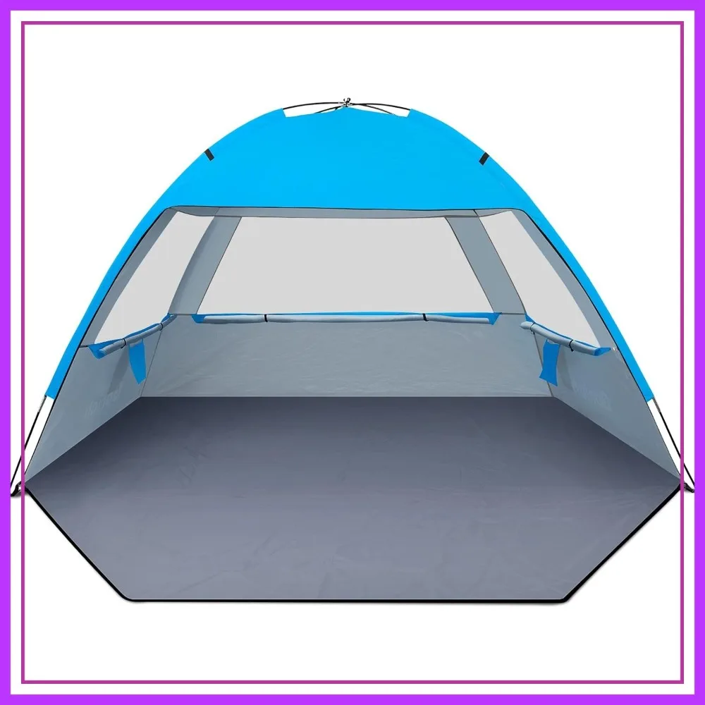 

Beach Tent Sun Shelter for 4-5 Person UPF 50+ UV Protection Lightweight Easy Setup Portable Canopy