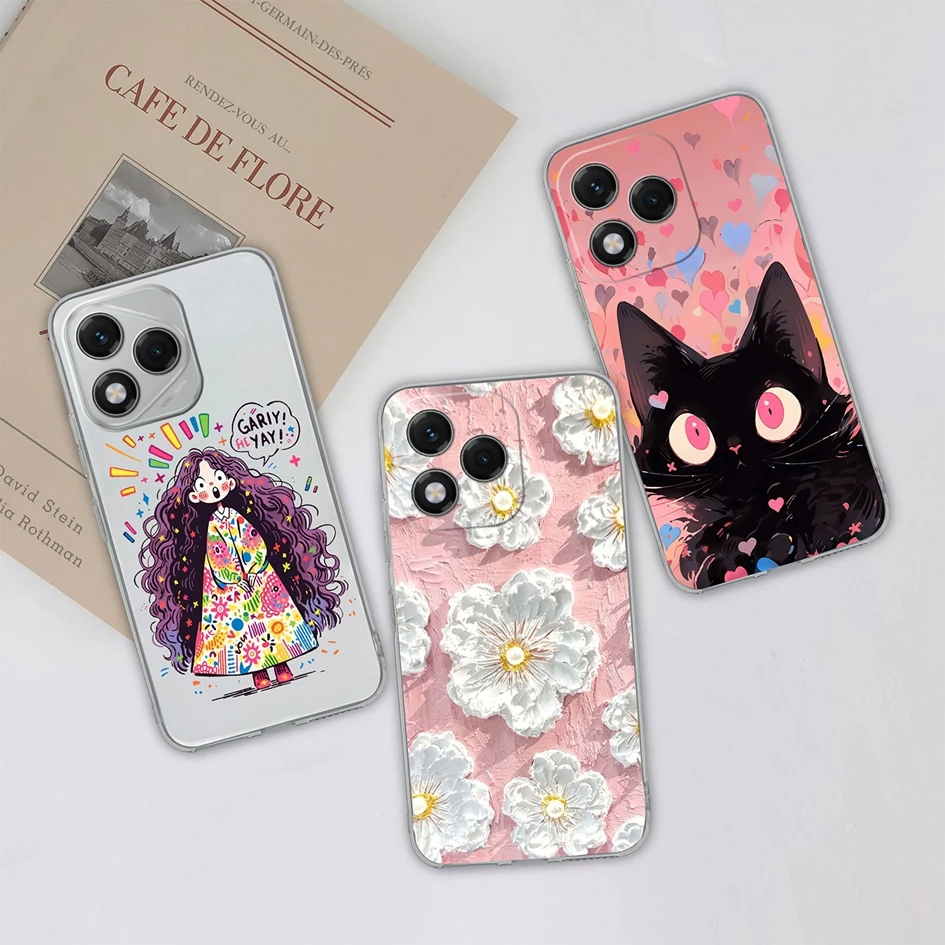 Ultra Thin Clear Phone Case For Honor 400 Lite 6.7 Inches Beautiful Koi Pattern Soft Silicone New Upgrade Lens Protection Covers