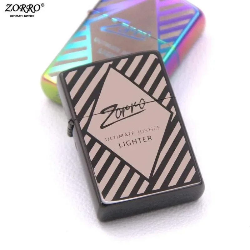 ZORRO Grinding Wheel Kerosiene Lighter Laser Light Engraving Various Patterns Personalized Creative Windproof Lighter