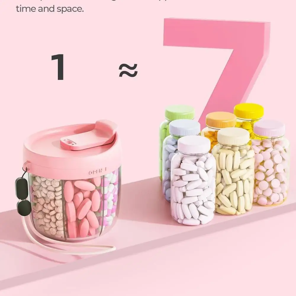 

Large Capacity Plastic Medicine Box Portable Storage Box For Tablets And Capsules Food Grade Travel Pill Organizer Waterproof