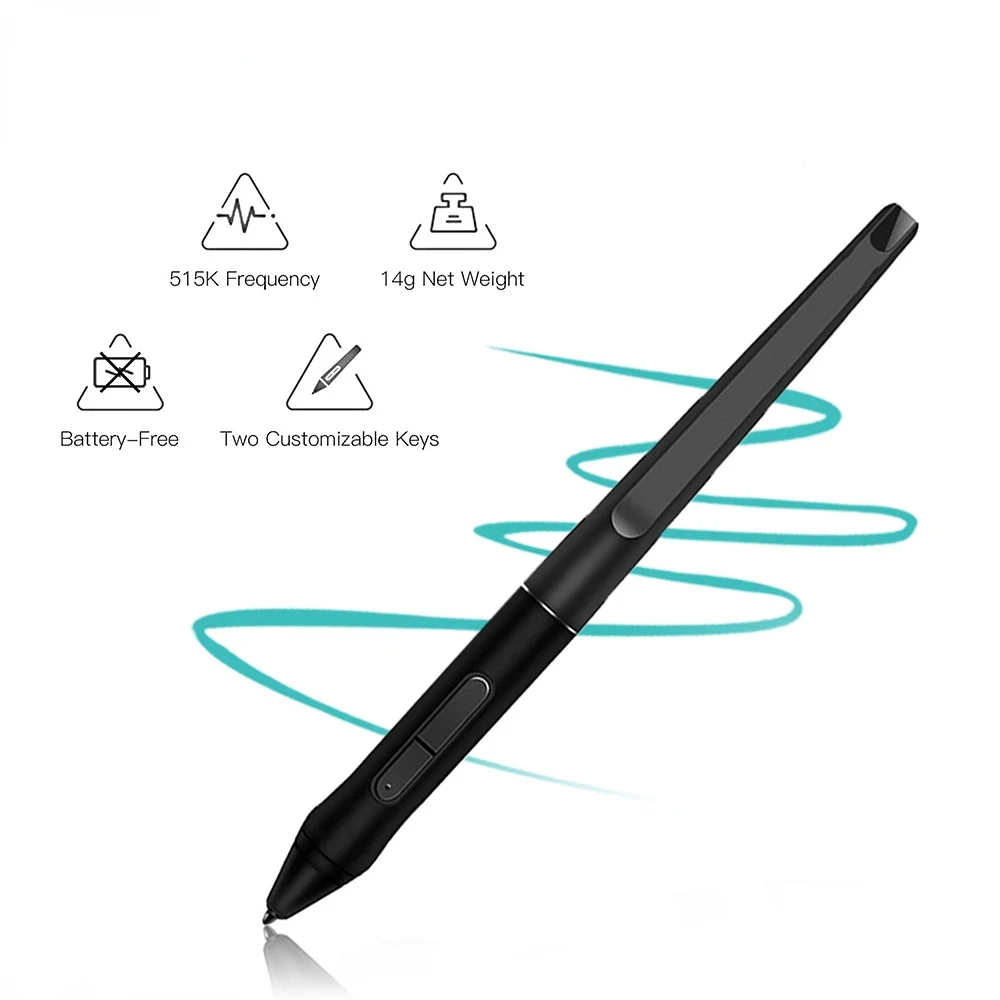 For HUION PW500 8192 KAMVAS Pro 22 Inspiroy Q11K V2 Q620M GT-221 GT2201 Battery-free Stylus Graphic Tablet Drawing Digital Pen