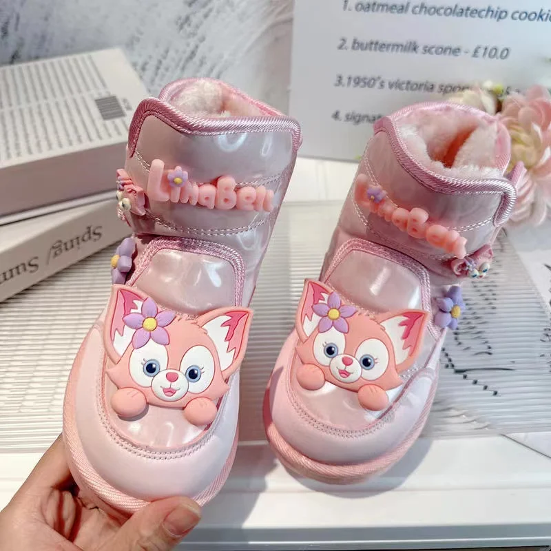 Melody LinaBell Bow Chaussures en toile pour enfants, Chaussures décontractées pour enfants, Doux, Chaud, Pas cher, Photo réelle, Automne, Hiver, Fille, Nouveau