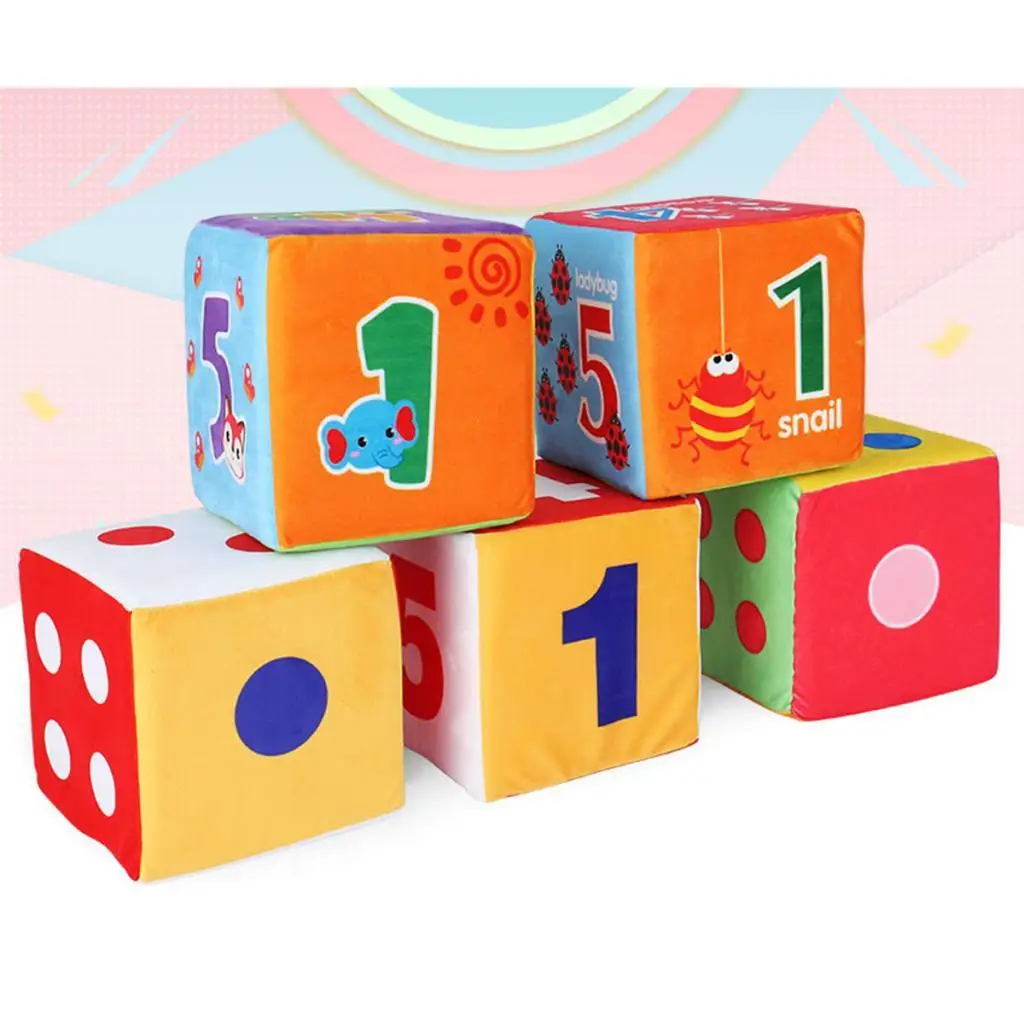 Educational Plush Giant Foam Dice Toy Puzzle Block Learning Supplies for Infant Classroom Activity view 6
