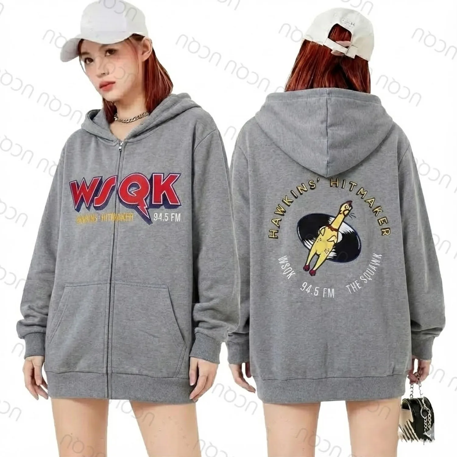 2026 New Arriavl WSQK Hawkins Hitmaker Zip Up Hoodie Valentine Day Gift Back To School Sweatshirt Men Women