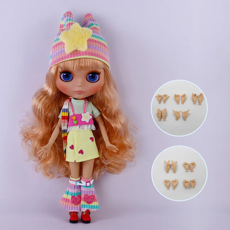 ICY DBS Blyth Puppe, hellbraune Haut, mattes Gesicht mit Augenbrauen, Sonderpreis, 1/6 BJD JOINT Body Neo, Weihnachtsgeschenk, Anime
