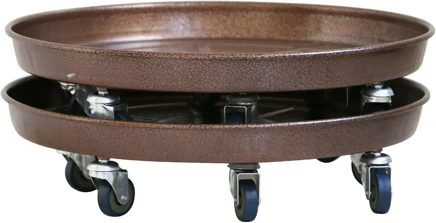 

Подставка для растений круглая 20 дюймов с блокируемыми колесами, 2 шт., усиленная, на колесиках, для использования в помещении и на улице