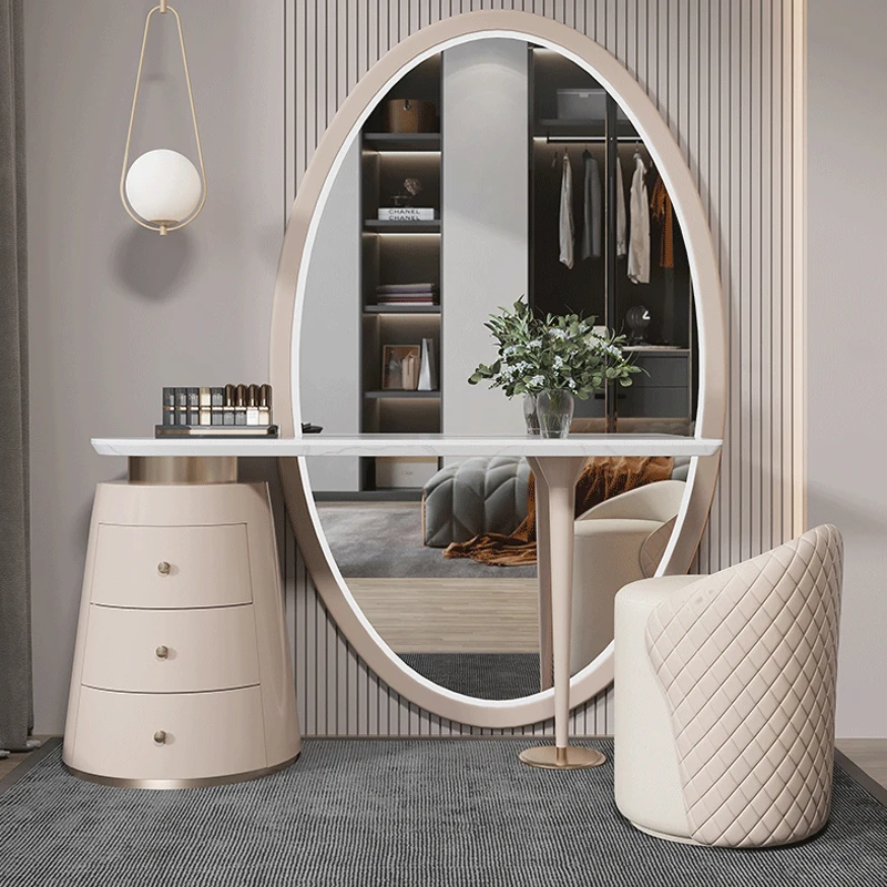 

Simple modern dresser full mirror integrated bedroom small apartment