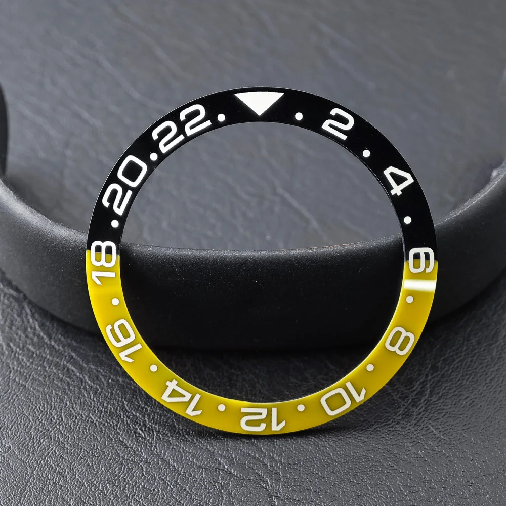 38mm * 30,6mm Geneigter Keramik-Lünetteneinsatz für Herrenuhren Ersatz-Lünette mit Kohlefaser-Textur Uhren-Lünetteneinsatz – Detail 14