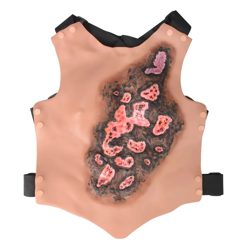 Wearable Chest Burn Wound Trauma Training Phantom Plastic Model Student First‑Aid Medical Lab Teaching Tool