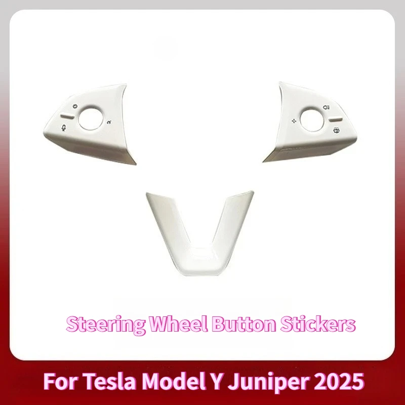 

Steering Wheel Frame Sticker Protection Patch for Tesla Model Y Juniper 2025 2026 Gear Lever Sleeve Shift Cover Car Accessories