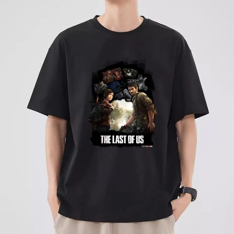 The L-Last of U-Us T Shirt Men Couple Combination Clothes Short Sleeve Collar Fashion T-shirt Women Cotton