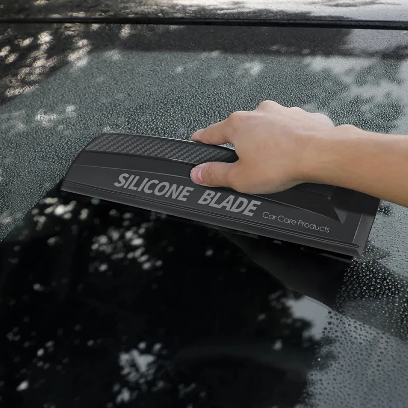 car Flexible Soft Silicone Wiper Window Cleaning Glass Scraper Silicone Handy Squeegee auto Blade Clean Scraping Film Scraper