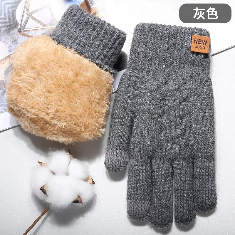 Guantes de invierno para hombre y mujer, manoplas cálidas, diseño lavable, tejido con pantalla táctil, calentadores de manos para ordenador portátil, guantes para nieve, esquí, senderismo al aire libre