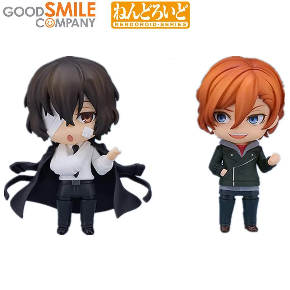 Original Bungo Stray Dogs Dazai Osamu Nakahara Chuuya Anime Action Figure Toys 10cm OR 2409 2410 Q Ver. PVC Model Kids Gift