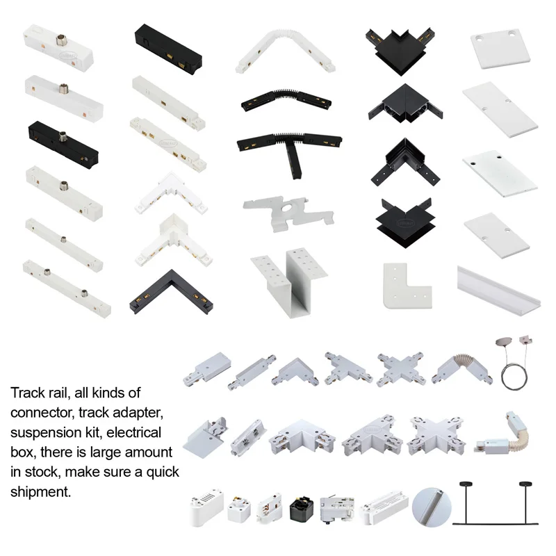 TSMD  Magnetic Track Light System Aluminum Recessed LED Lamp Guide DC48V Low Voltage Magnetic Track Light Rail