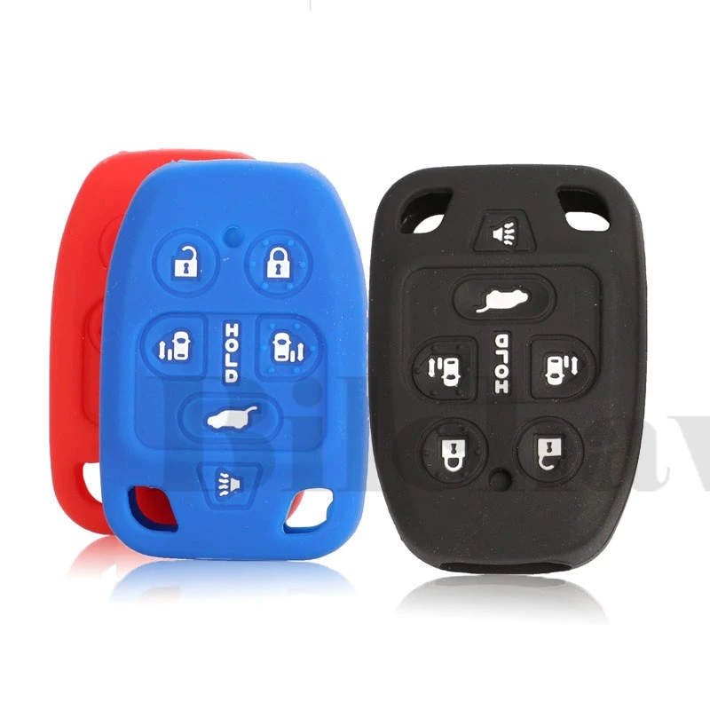 jingyuqin 6 Buttons Remote Car Key Case Silicone Cover Fob For HONDA ODYSSEY 2011 2012 2013 2014 Holder