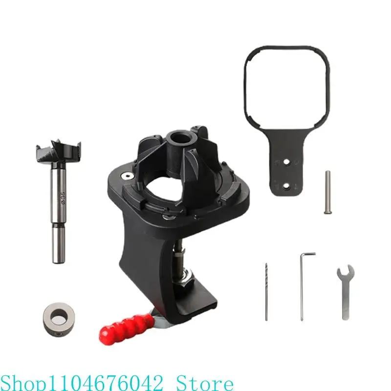 

5asd 1Set Hinge Hole Locator Hinge Opening Locator Door Hinge Positioning Template Door Cabinet Hinge Drilling Installation