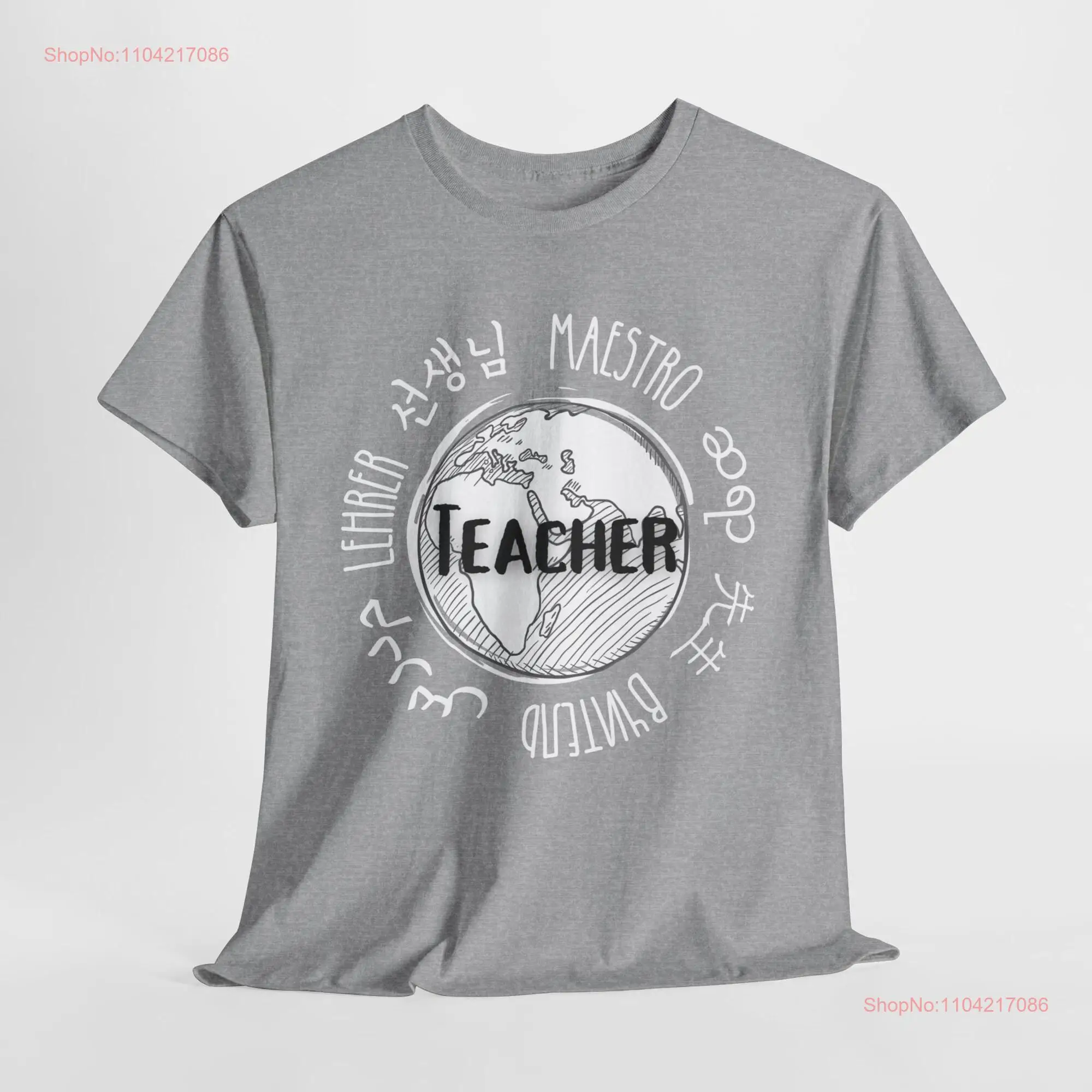 Multilingual Teacher T Shirt ESL Maestro for Language ENL English as a Second long or short sleeves