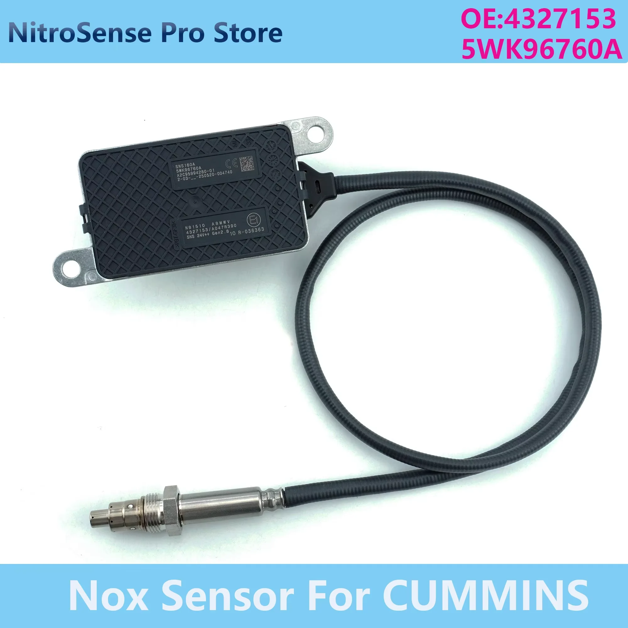 

Новый датчик оксида азота (NOx) 5WK9 6760A 5WK96760A 4327153 для грузовиков Cummins VAN