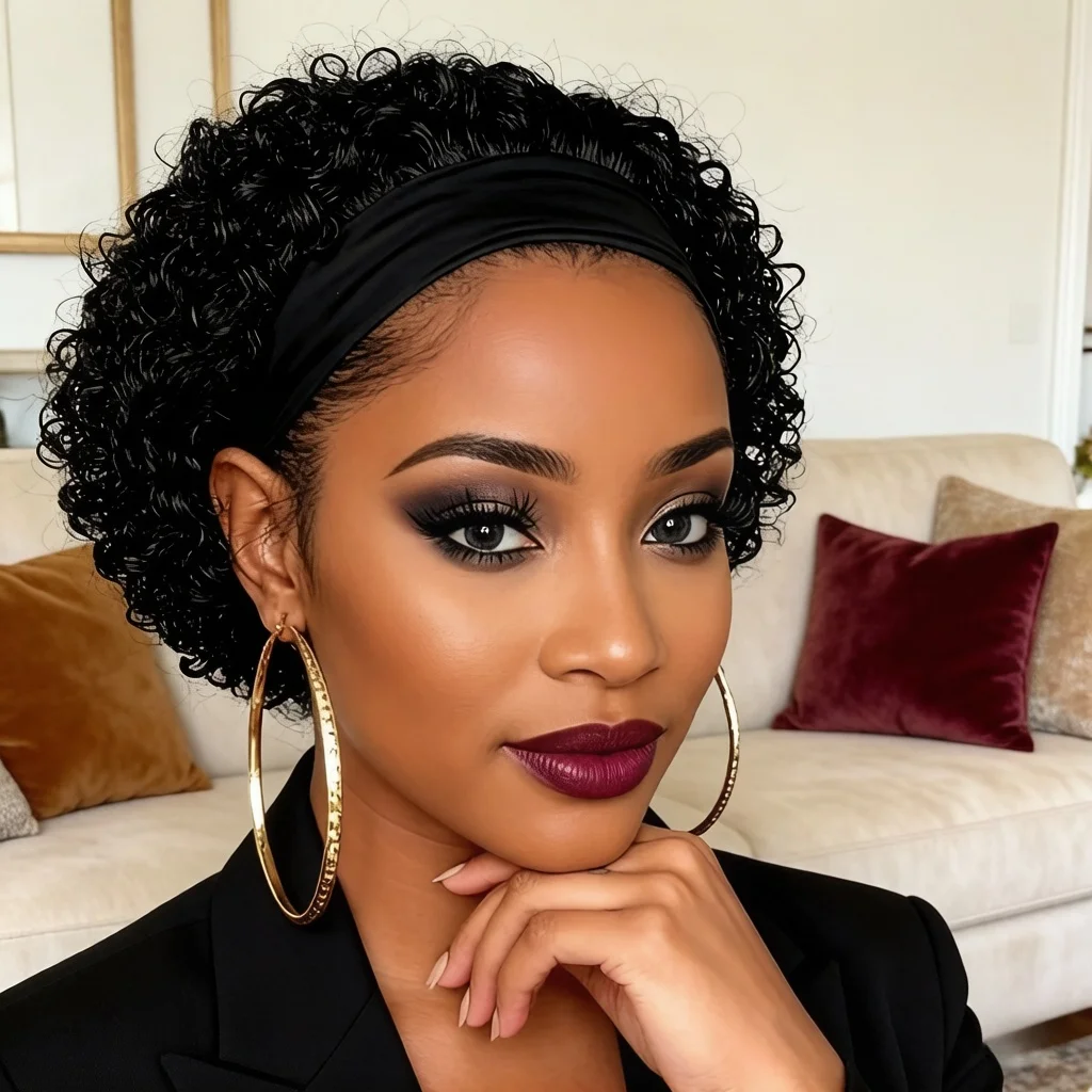 Thumbnail 3 - #61 Best Selling Human Hair Headband Wigs