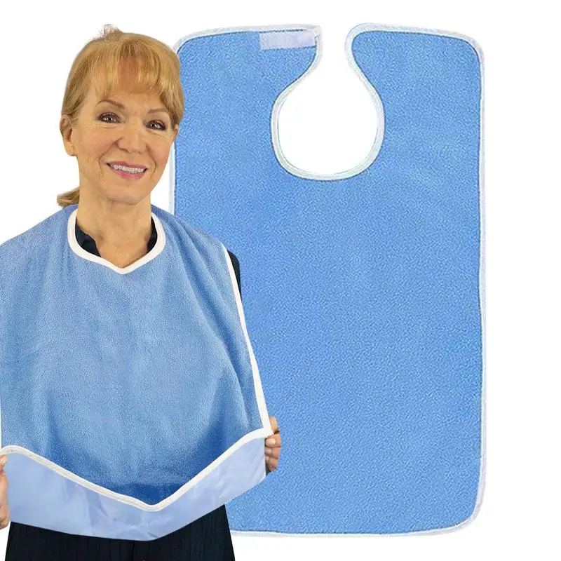 1pcs Anti-fouling Bib for Men and Women Adjustable Reusable The Elderly Apron for Eating When Sick Adult Specific Neck Care Bib
