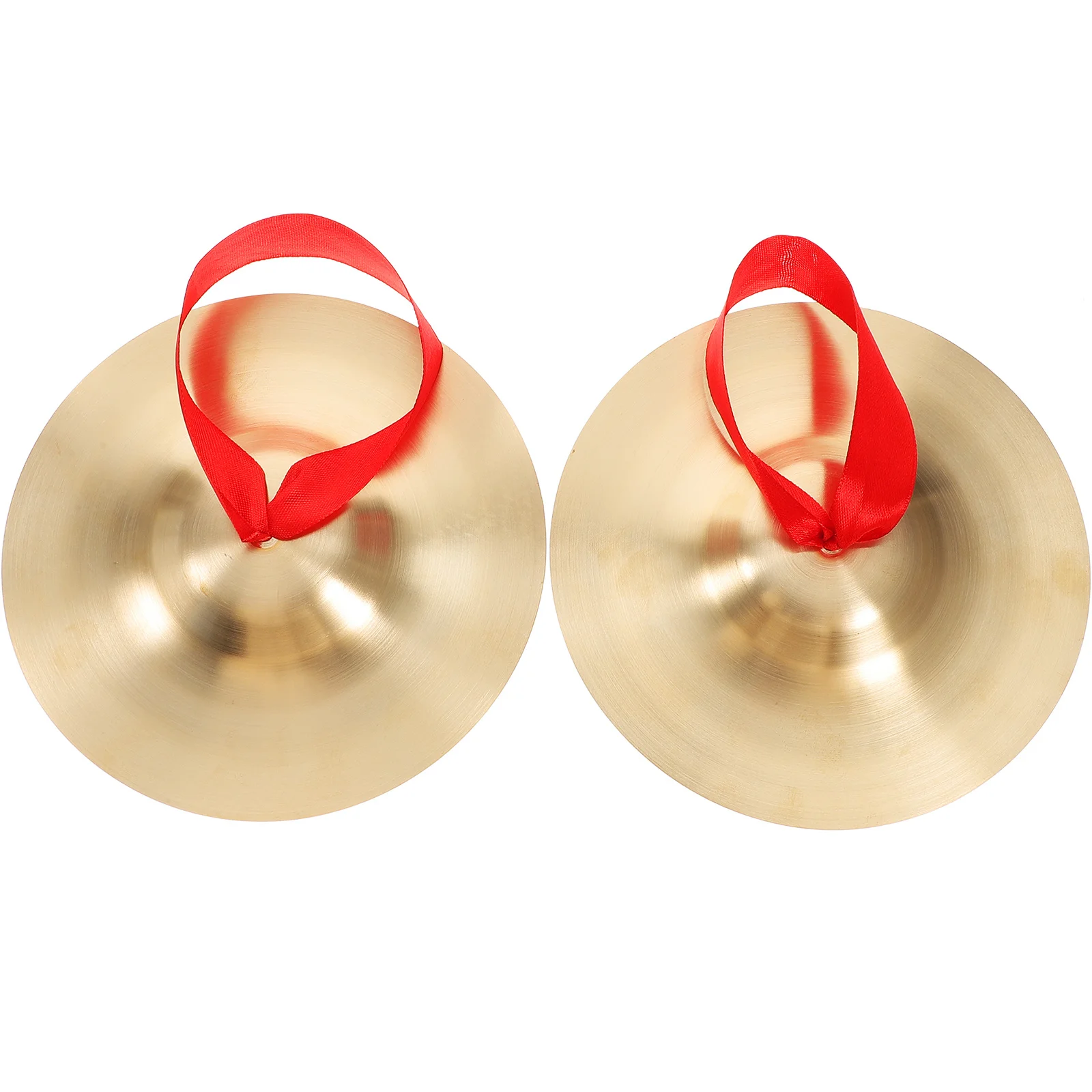 1Pair Copper Finger Cymbals Small Percussion Musical Instrument for Dance Party Musical Rhythm Entertainment