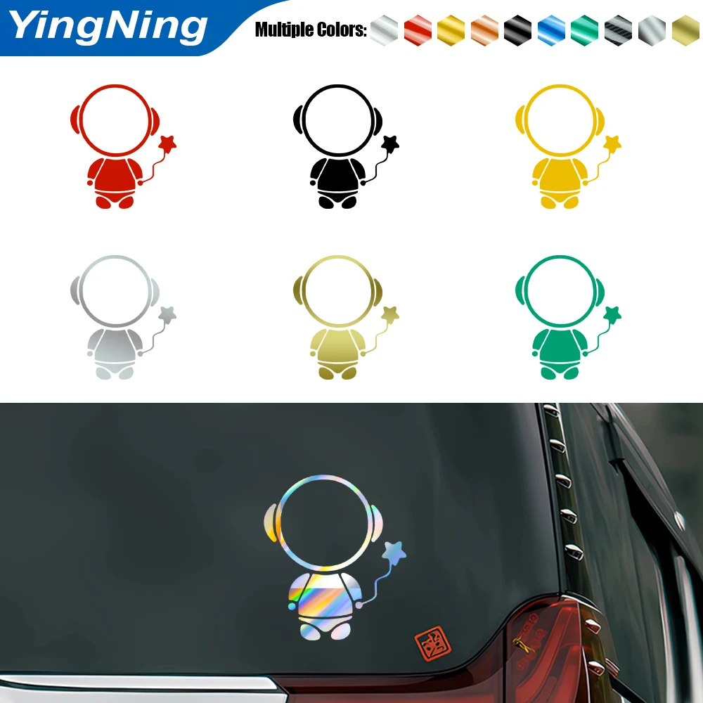 

Creative Astronaut Car Decals Multiple Colors Vinyl Stickers Auto Rear Windshield Body Decor JDM Styling Art Reflective Decal