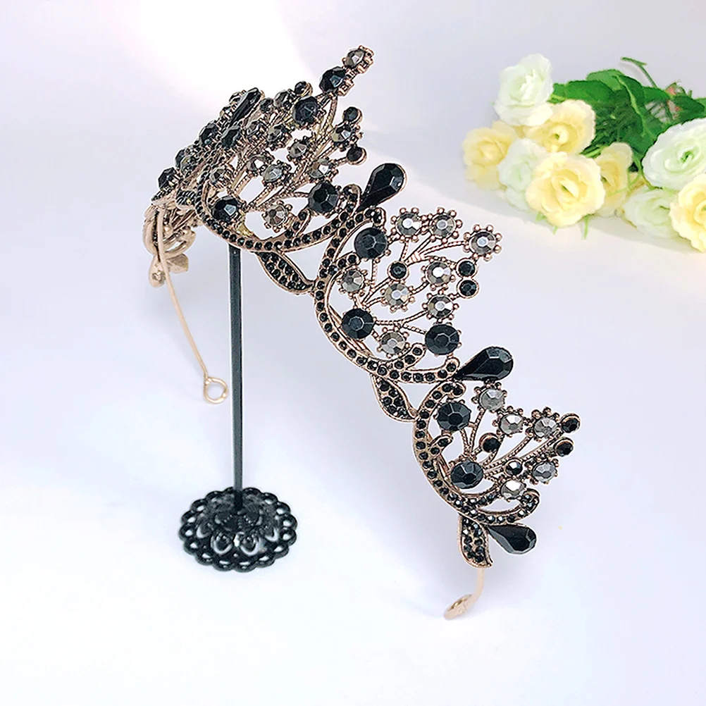 

1pc Vintage Wedding Crown Bridal Tiara Sparkling Rhinestone Headband Headdress Baroque Style Female Hair Hoops