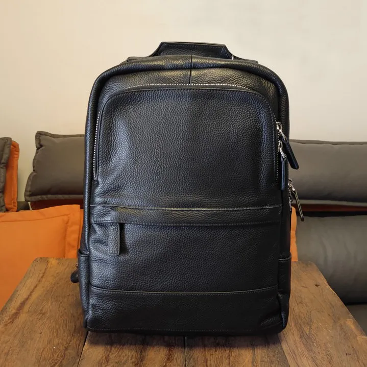 Leather Large Capacity Laptop Men's First Layer Cowhide Business Shoulder Computer Bag