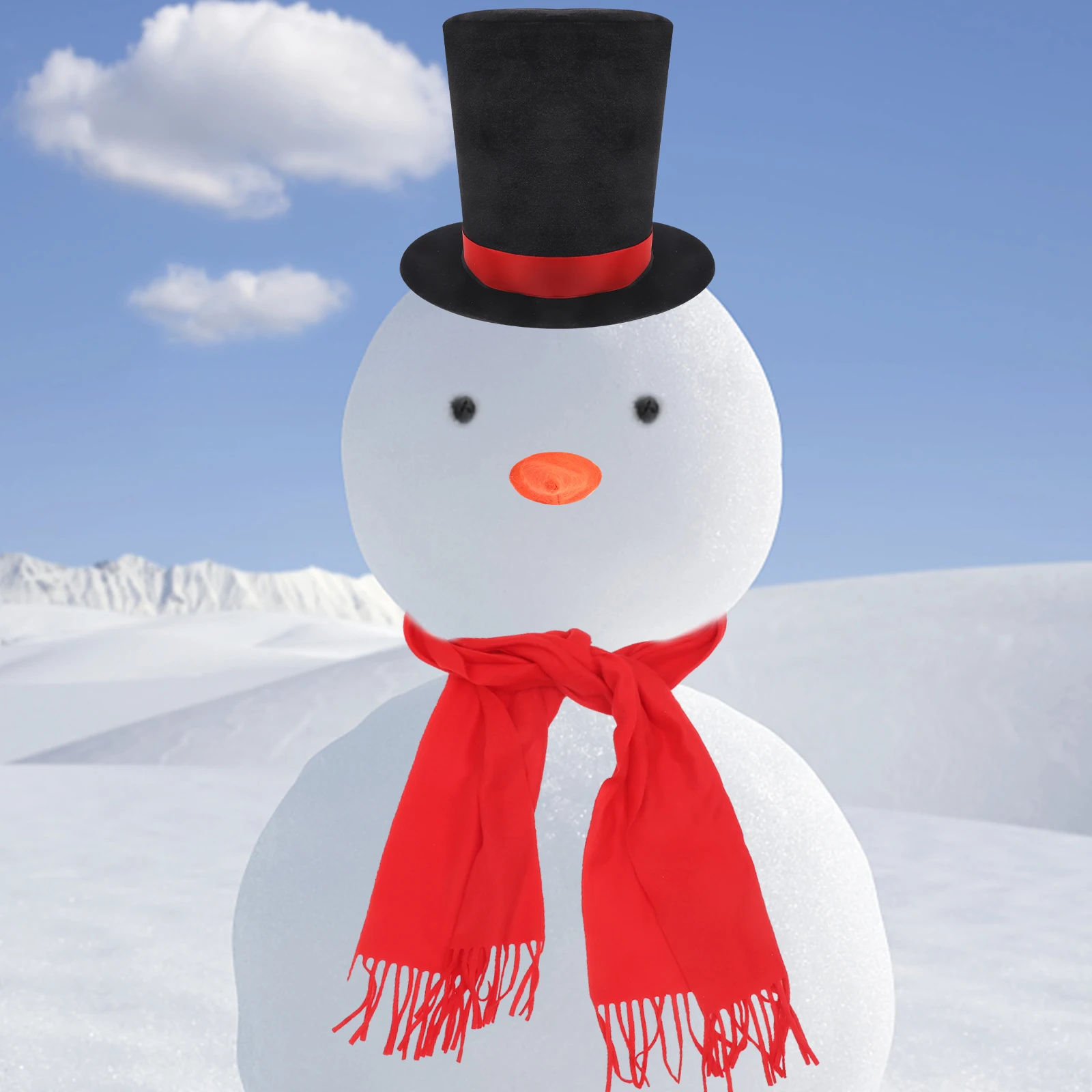 

Snowman Costume DIY Xmas Party Hat Scarf Gloves Set Winter Decor Craft Non woven Fabric Props Snowman Dress Up Kit Holiday Fun
