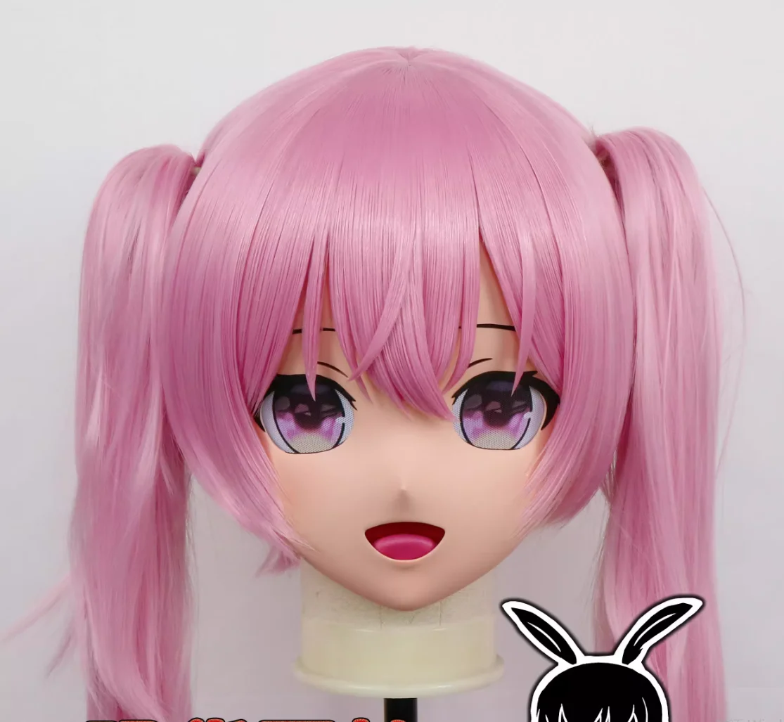 

(RB242901)Customize Lockable Full Head Resin Cartoon Cosplay Japanese Character Anime Role Play Kigurumi Mask With Back Shell